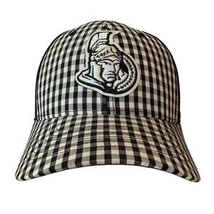 Ottawa Senators Cap Hat  Strapback Old Time Hockey Black White Gingham Check